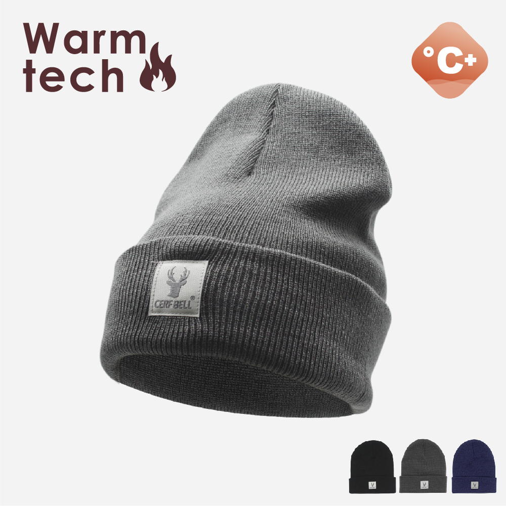 【肌暖】台灣製 經典織標反摺針織毛帽丨H1539