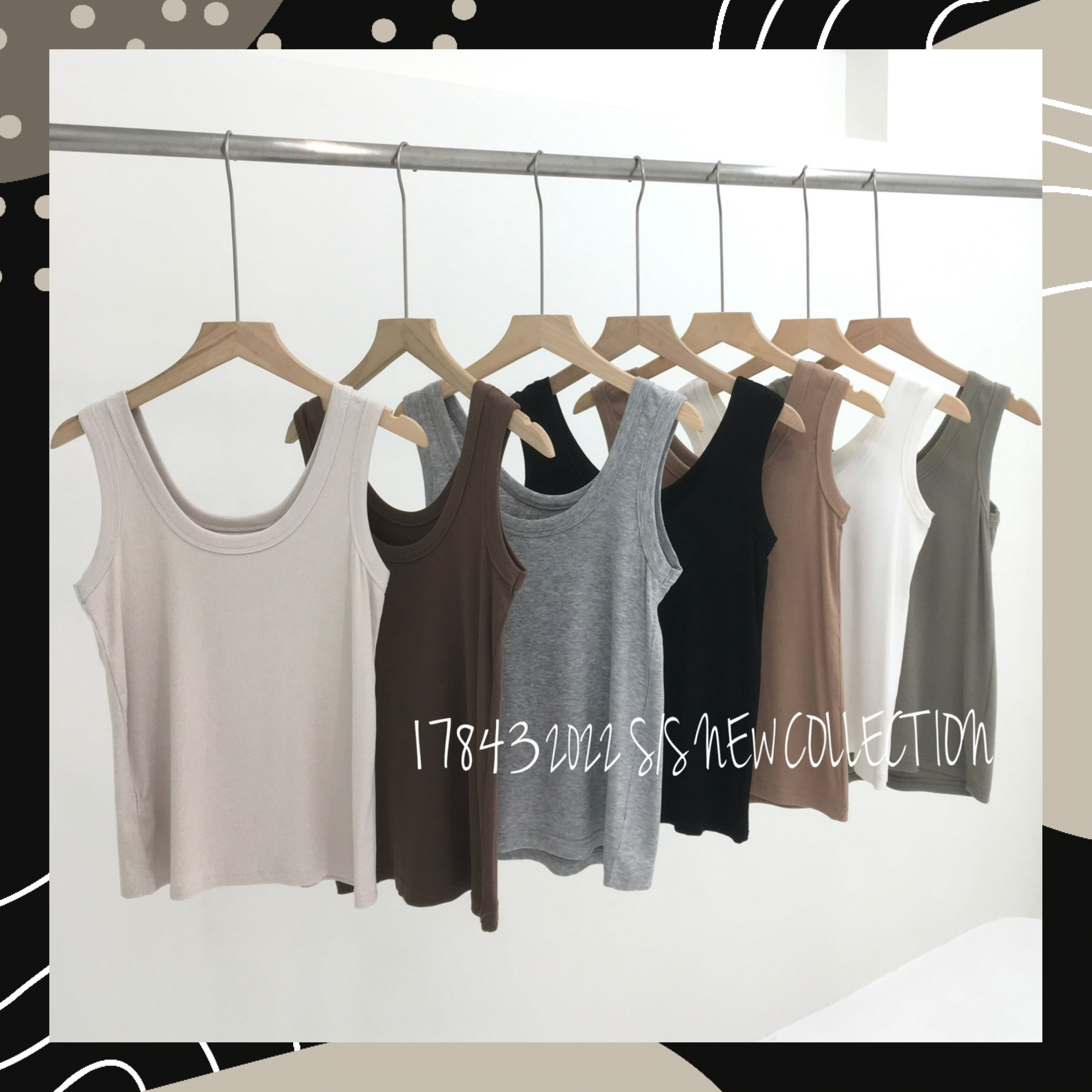 【BONNIE】多色～幼坑紋打底背心