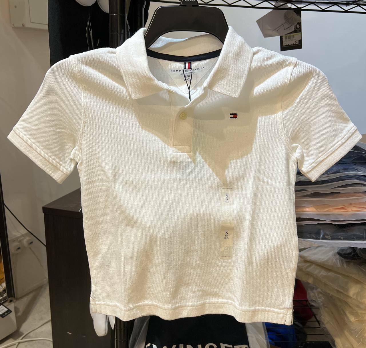 [S] TOMMY HILFIGER KIDS SOLID POLO, WHITE, 7181253112-CORE (STH42)