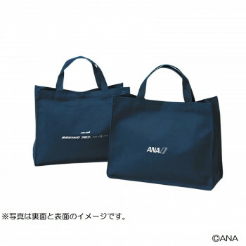 ANA 全日空帆布手提袋 黑色 / 海軍藍色