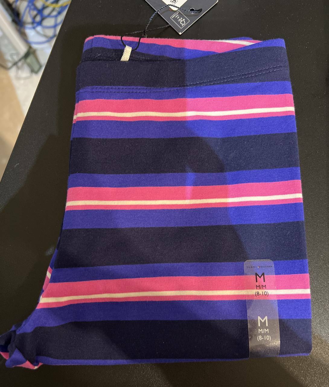 [S] TOMMY HILFIGER KIDS STRIPE LEGGING, EVENING BLUE MULTI, 71J1570501-D10- [FINAL SALE] (STH43)