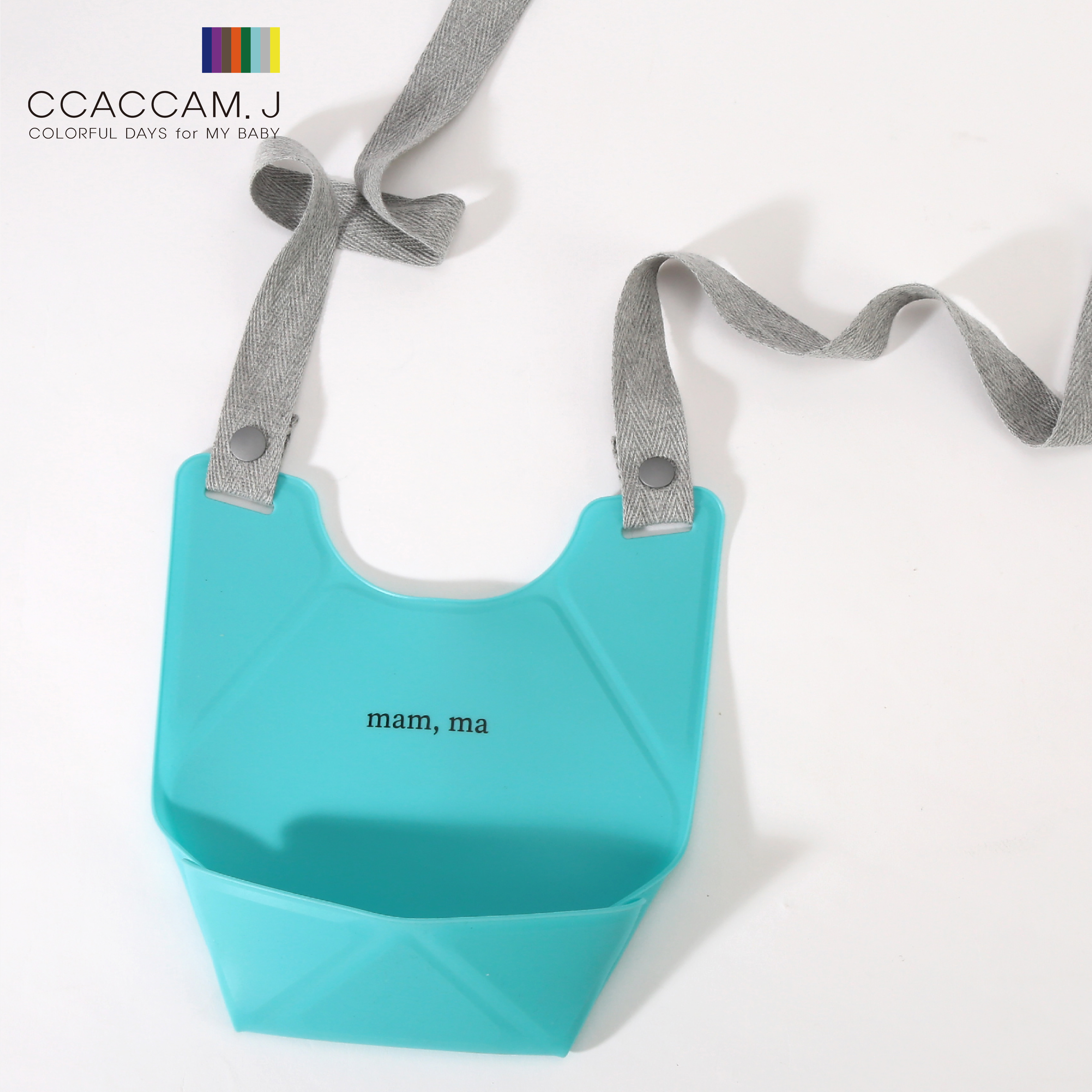 三角摺疊抖兜【藍色多瑙河】-韓國ccaccam.j美型抖兜調色餐盤