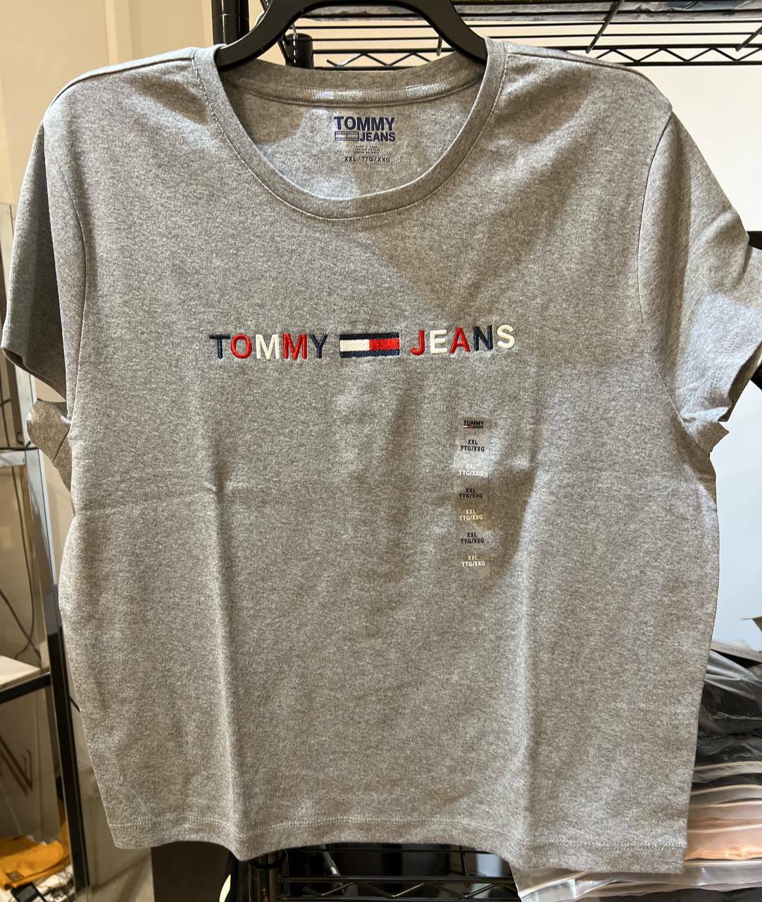 [S] TOMMY HILFIGER MULTICOLOR LOGO T-SHIRT, GREY, 76J1160030-D7 [FINAL SALE] (STH49)
