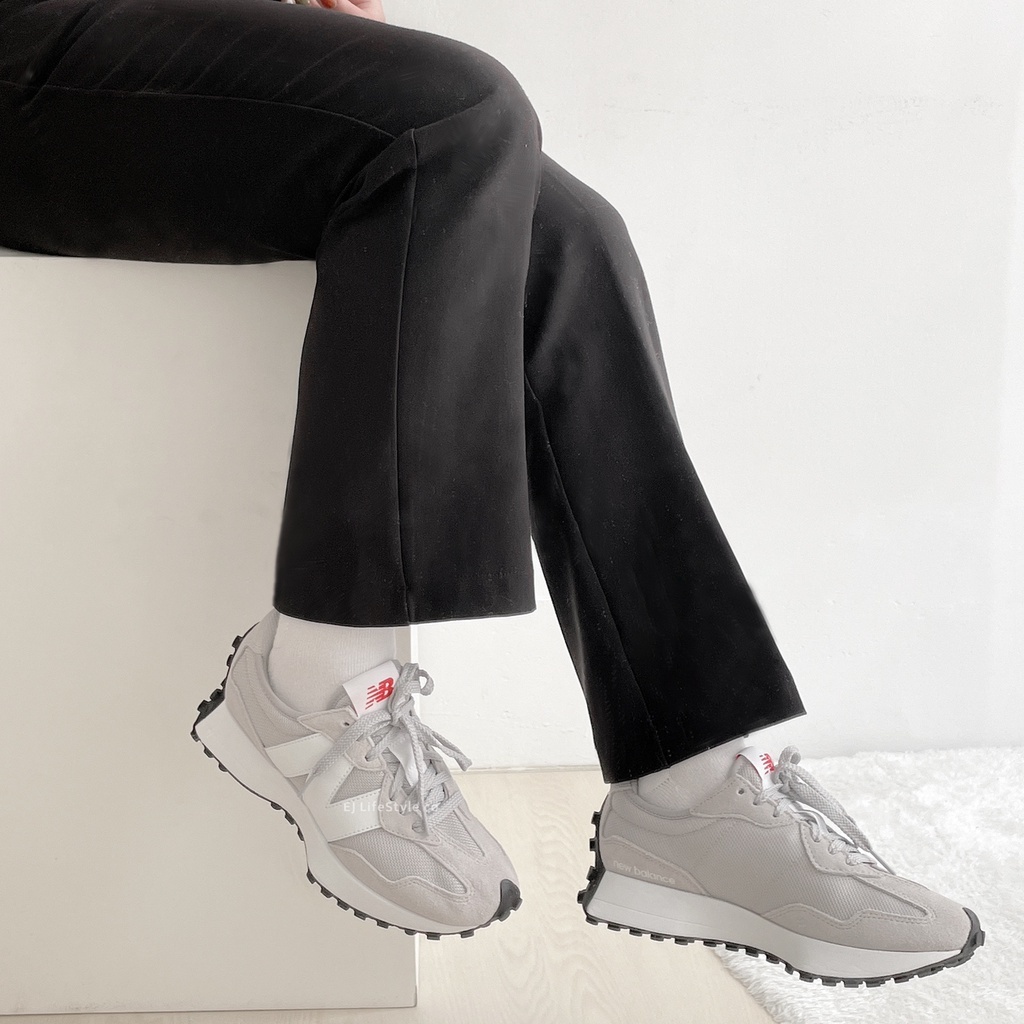 NEW BALANCE 327 NB 網布 麂皮 灰銀 MS327CGW  黑白 MS327CBW / 現貨+調貨