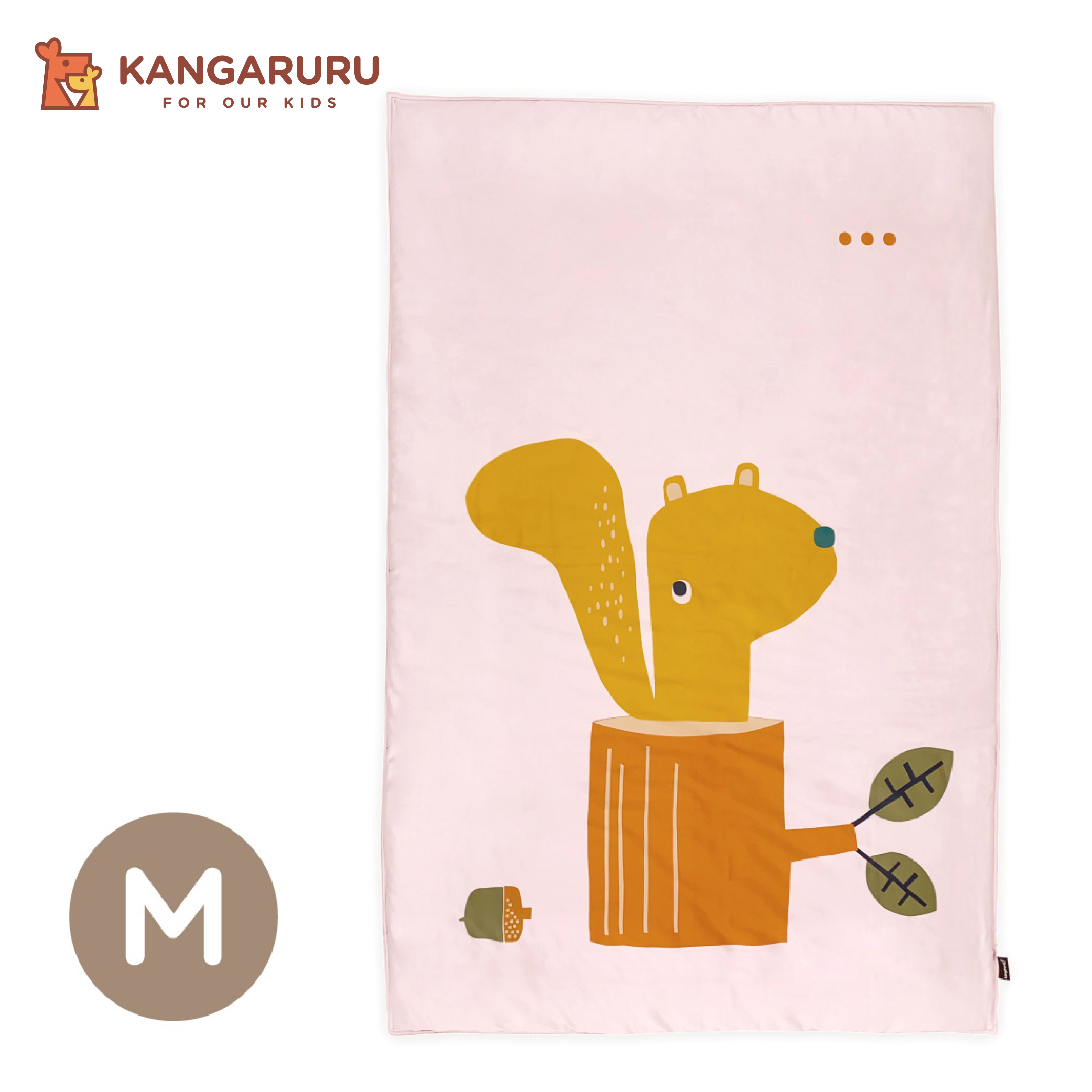 親膚抗菌防蹣寶貝毯M【松鼠Doto】-韓國Kangaruru袋鼠寶寶甜睡安全寢具