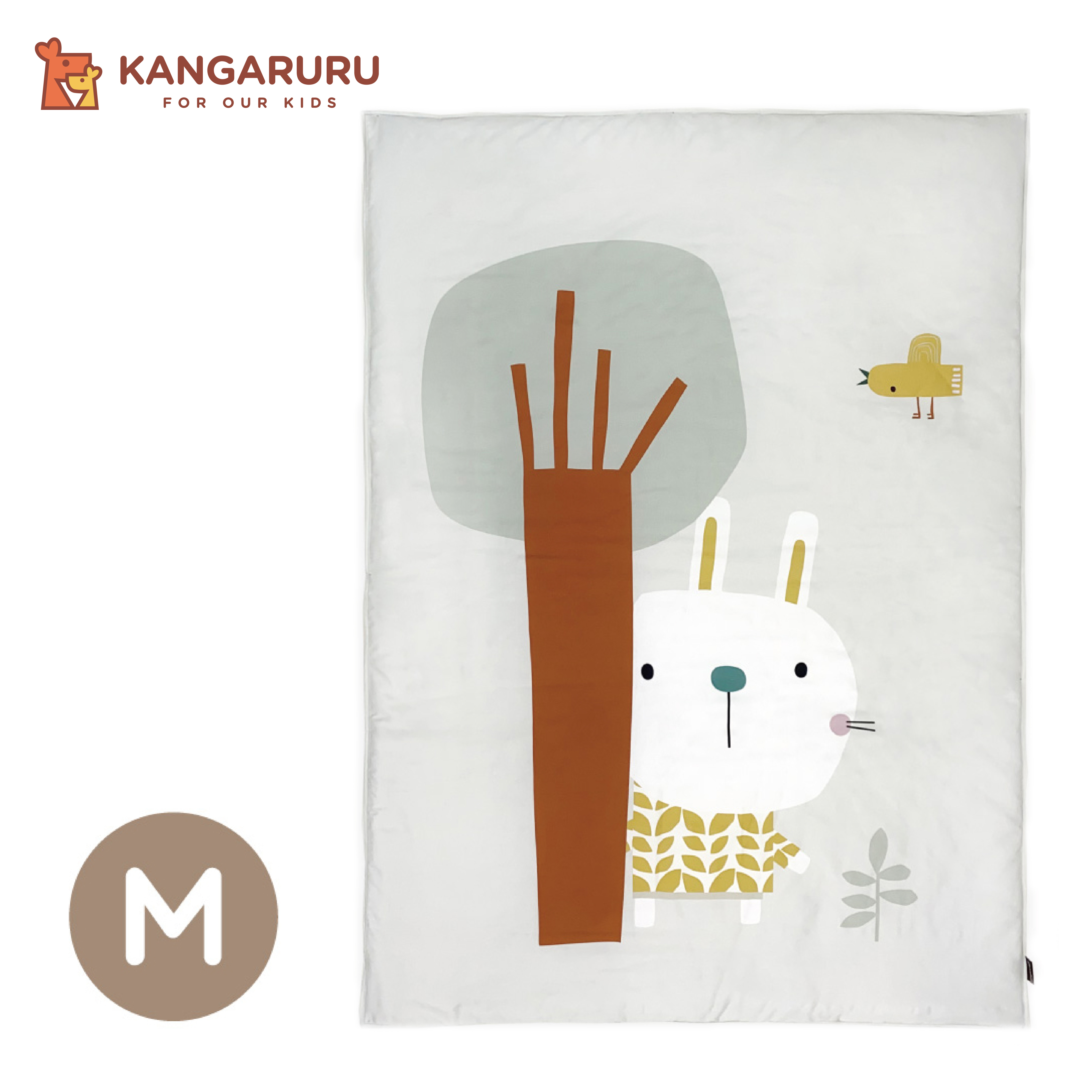 親膚抗菌防蹣寶貝毯M【兔兔Bunny】-韓國Kangaruru袋鼠寶寶甜睡安全寢具