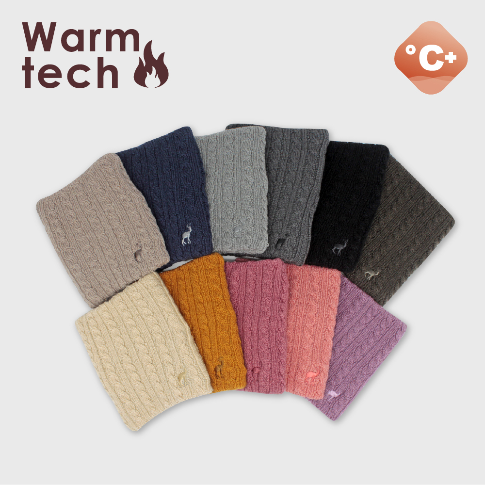 【肌暖】台灣製 莫蘭迪色系麻花雙層加厚保暖圍脖丨B9251T