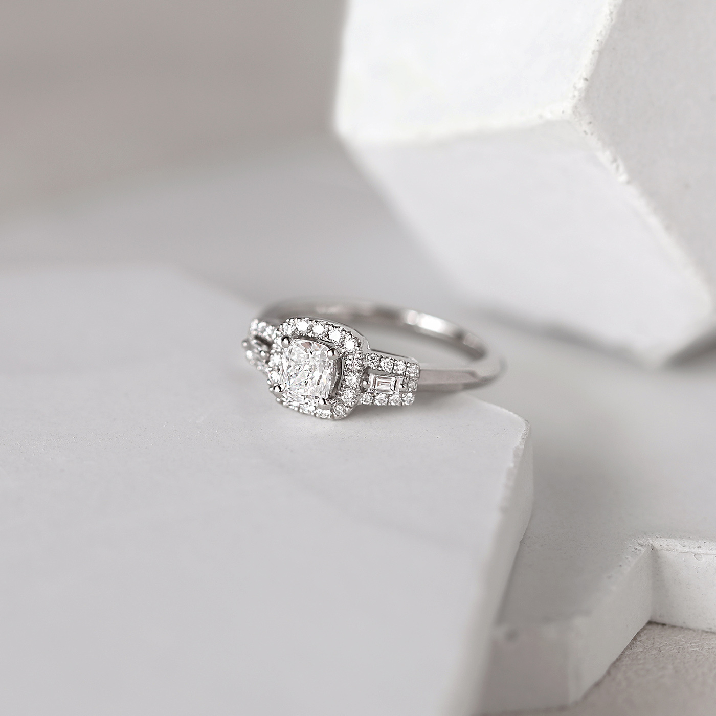 幸福堆疊 — GIA50分鑽石戒指