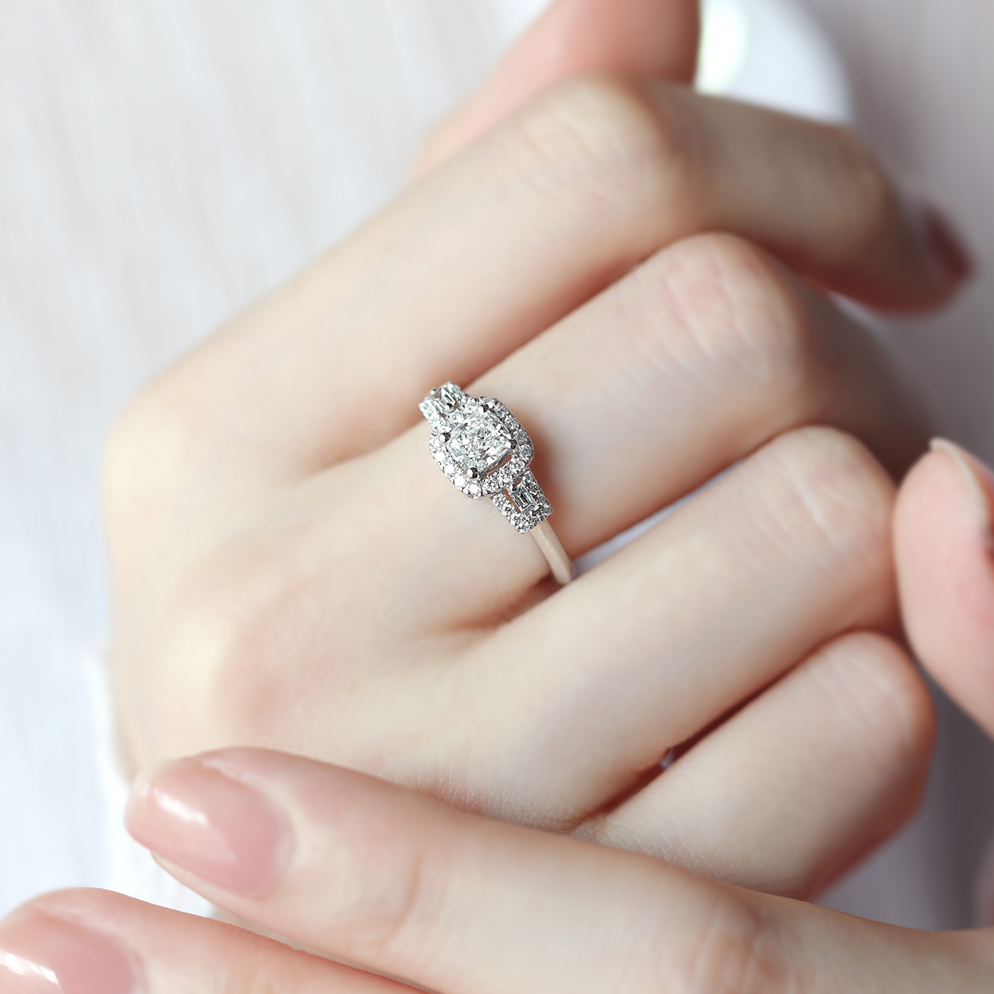 幸福堆疊 — GIA50分鑽石戒指