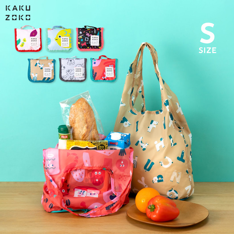 輕便購物袋S【AIUEO系列】-日本KAKUZOKO輕便購物袋