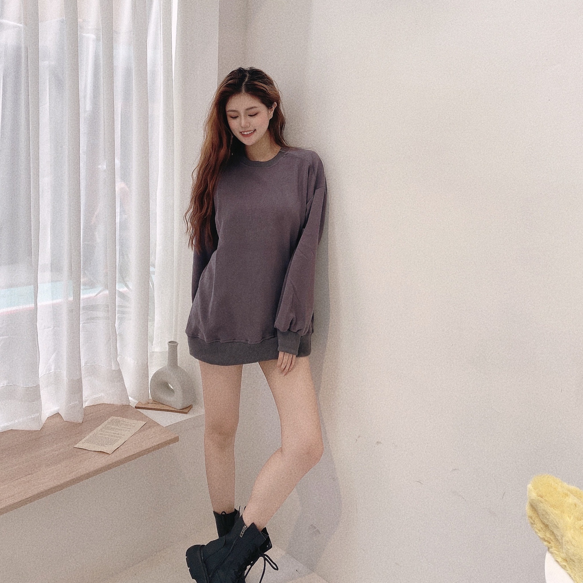 時髦亮色大學T/四色