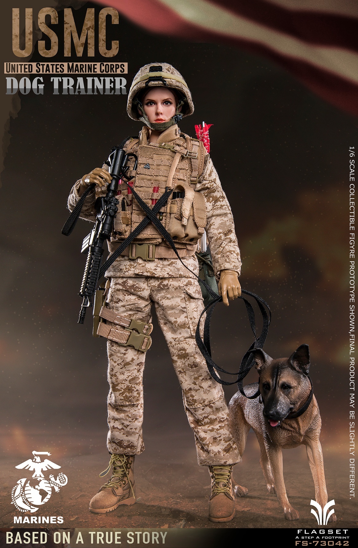 FLAGSET : 1/6 美國海軍陸戰隊 - 軍犬訓練員