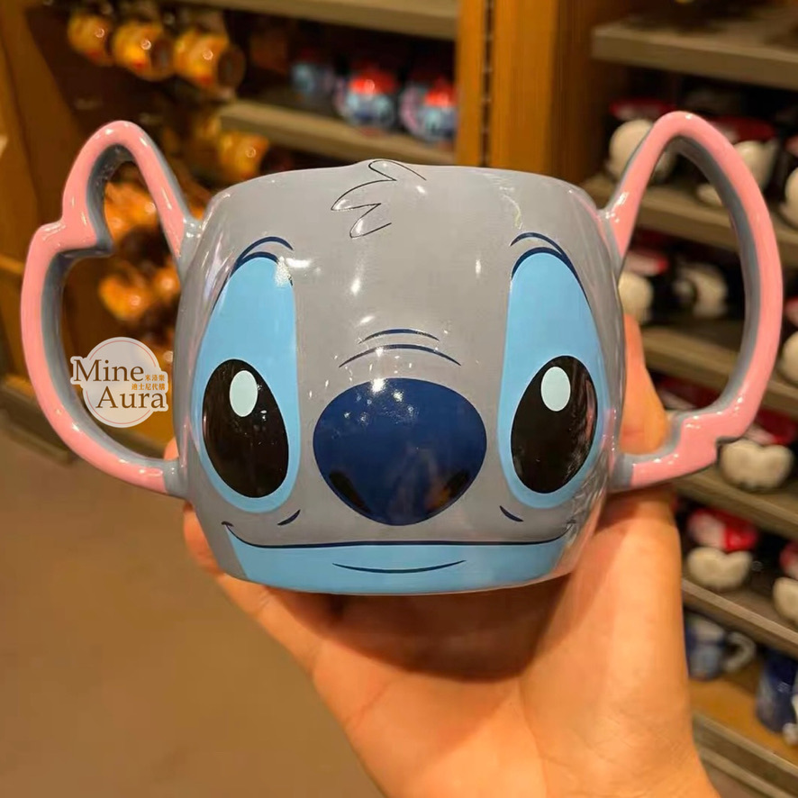 史迪奇 Stitch 圖案 雙耳造型 馬克杯 水杯 星際寶貝 Lilo & Stitch -上海迪士尼樂園