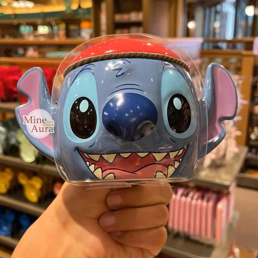 史迪奇 Stitch 海盜造型 立體耳朵 帶蓋 馬克杯 水杯 星際寶貝 Lilo & Stitch -上海迪士尼樂園