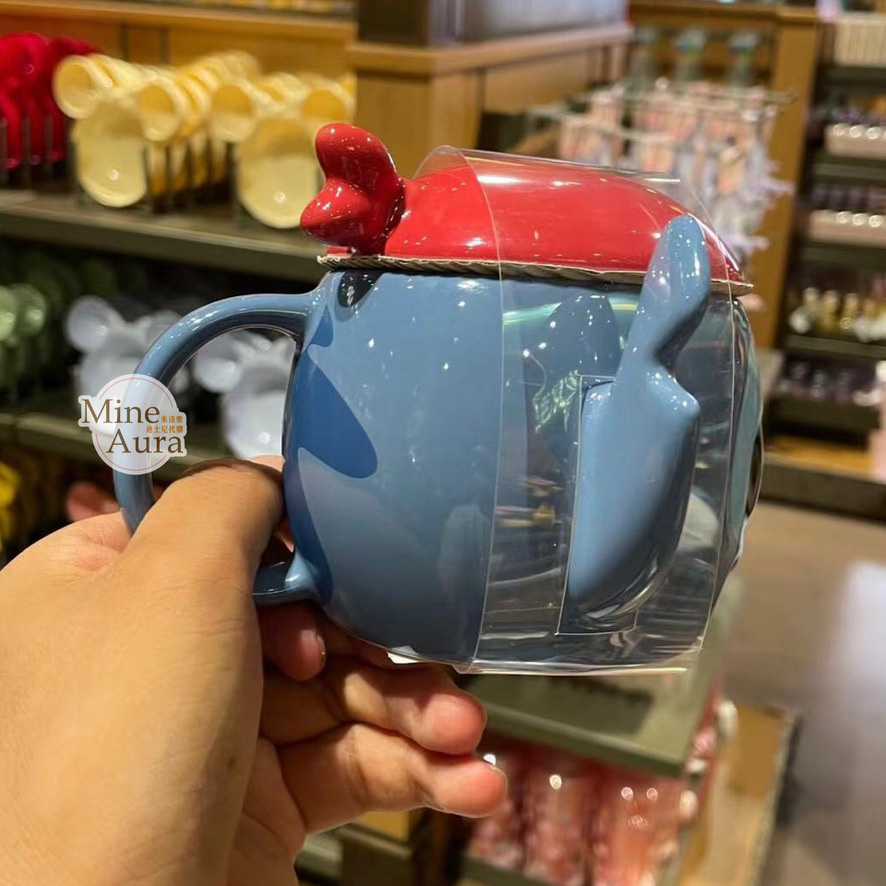 史迪奇 Stitch 海盜造型 立體耳朵 帶蓋 馬克杯 水杯 星際寶貝 Lilo & Stitch -上海迪士尼樂園