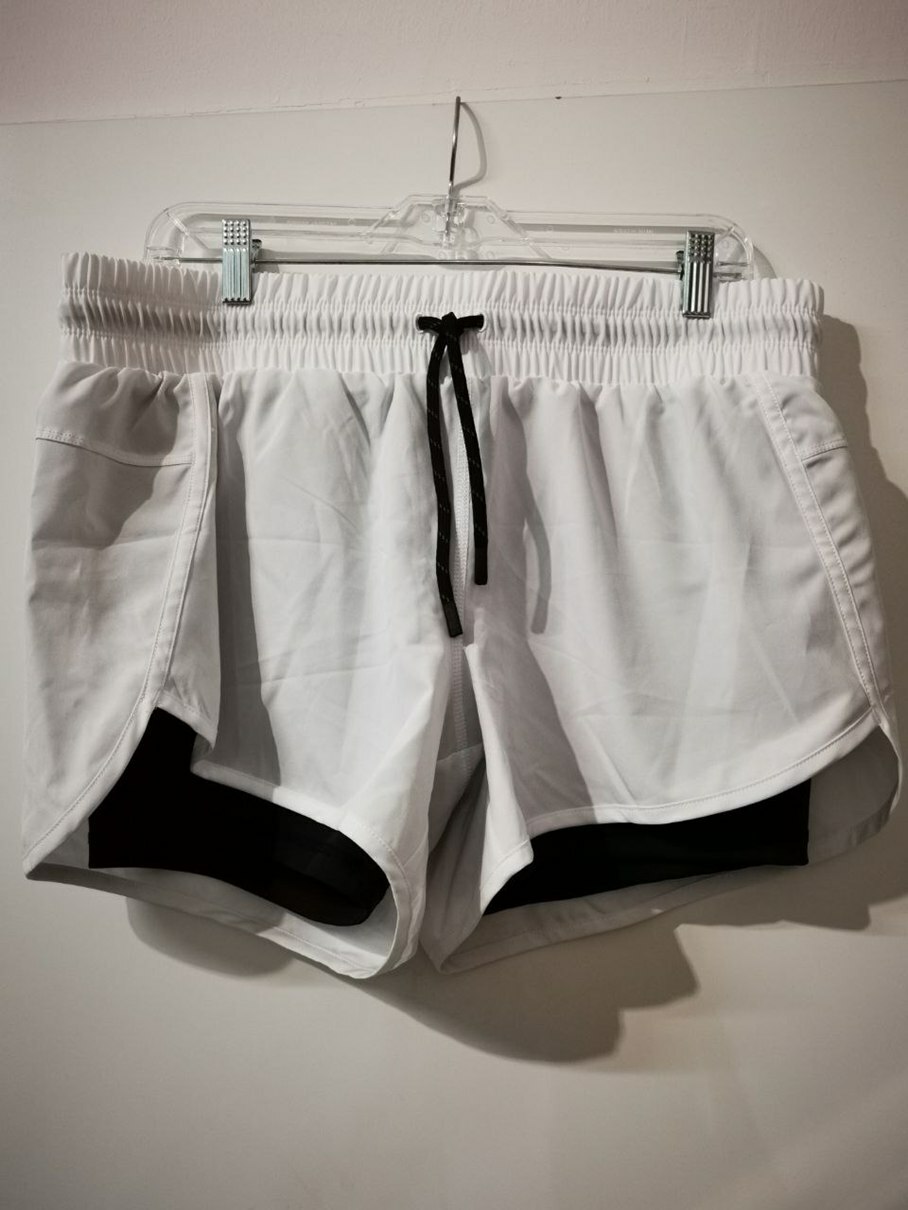 [S] DKNY DOLPHIN HEM SHORT WITH INNER BIKE SHORTS,WHITE, DP1S4861-WHT (SD217)
