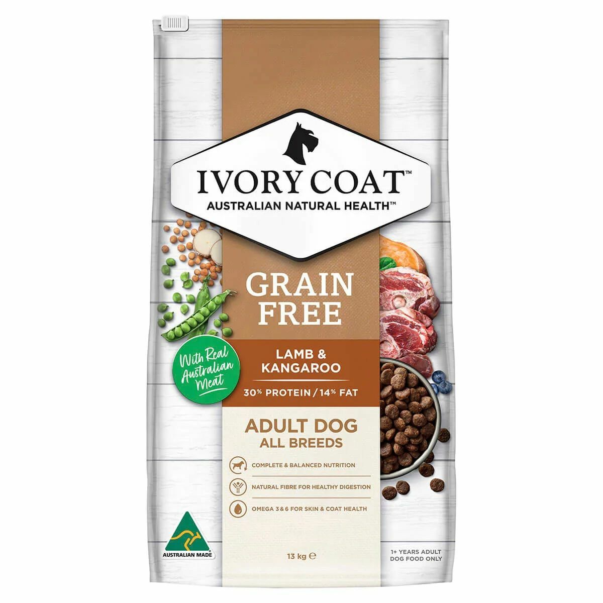 Ivory Coat - 羊肉和袋鼠肉成犬配方 2KG / 13KG [犬用]