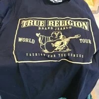 [S] TRUE RELIGION SRS TRUE TEE,BLACK, 105745-JET BLACK, FINAL SALE (STR57)