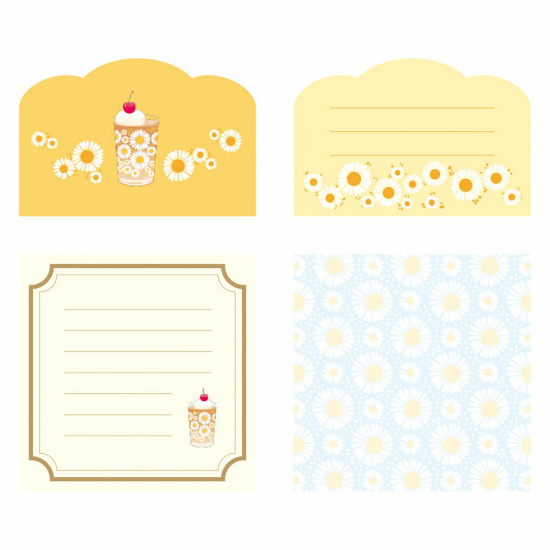 Aderia Retro x Ryu-Ryu Memo Pad－Flowers in full bloom (Japanese Stationery Brand)