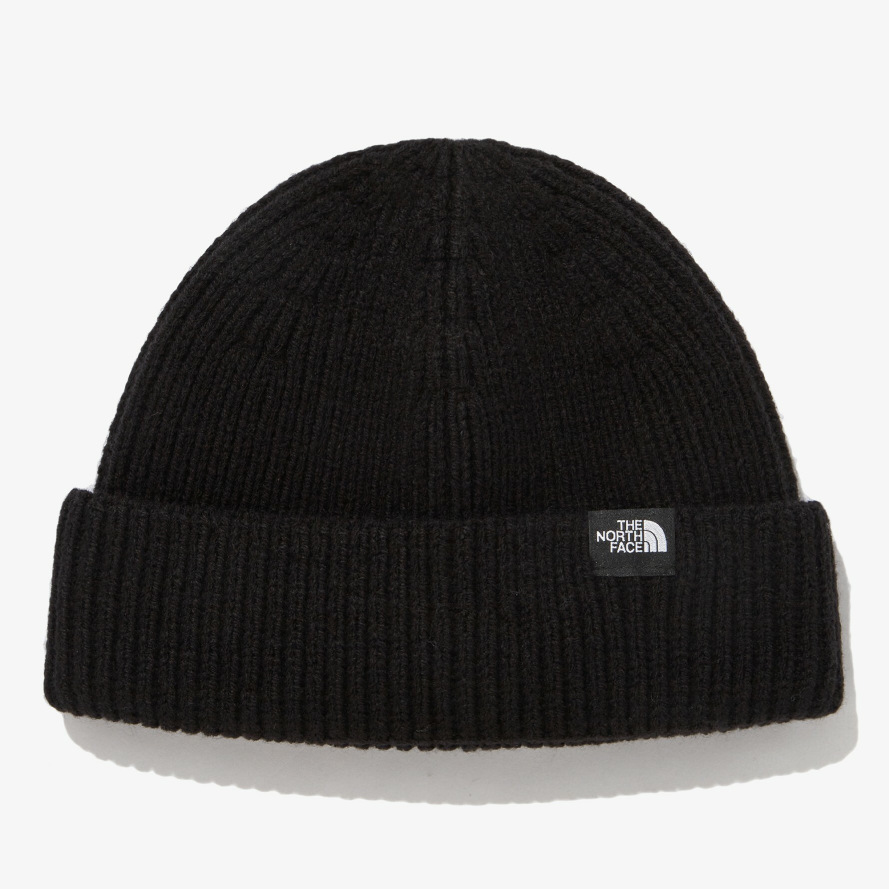 THE NORTH FACE 白標 SHORT BEANIE 素面 LOGO標 短毛帽 黑 NE3BN50J