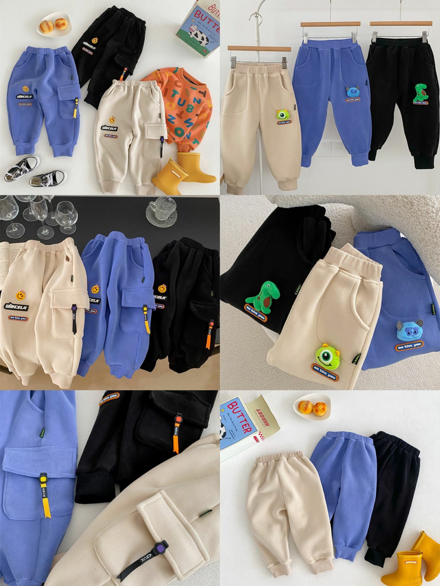 兒童🧒🏻抓絨口袋長褲#2203377