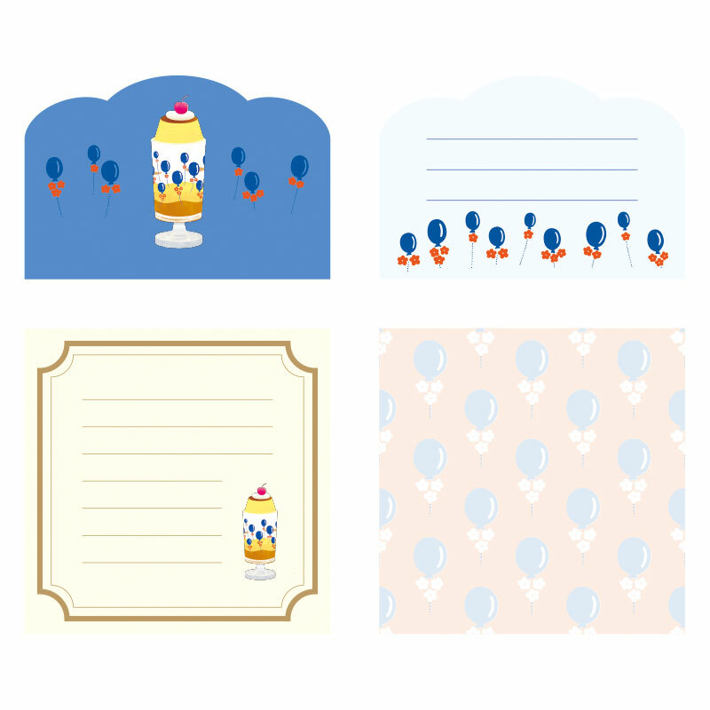 Aderia Retro x Ryu-Ryu Memo Pad－Balloon (Japanese Stationery Brand)