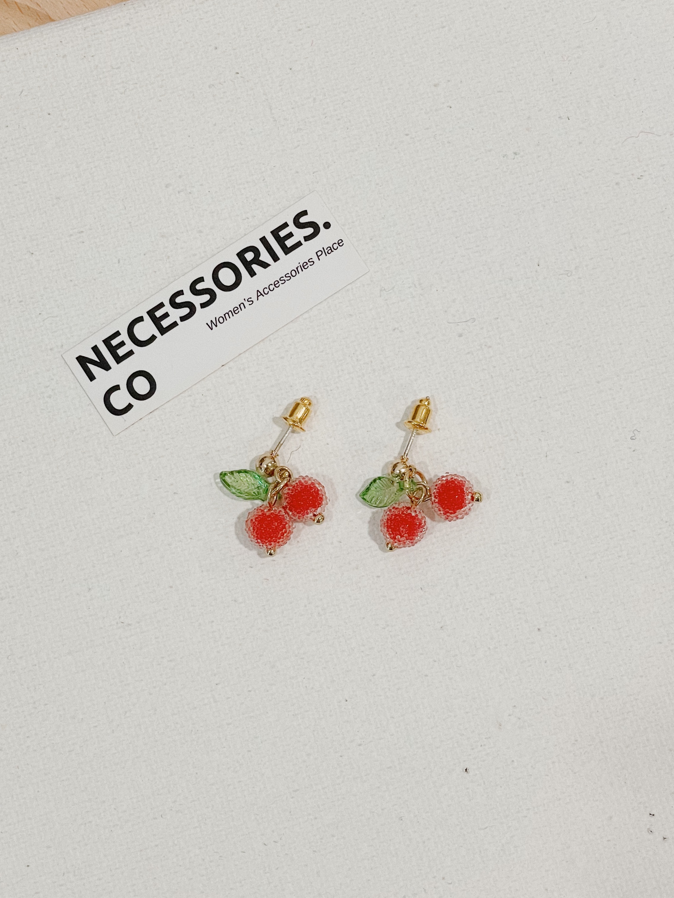 Pink Cherry Earrings