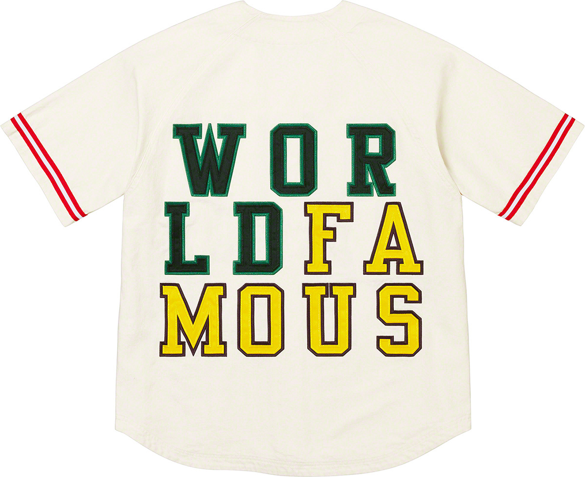 [現貨] Supreme FW22 BASEBALL JERSEY WHITE