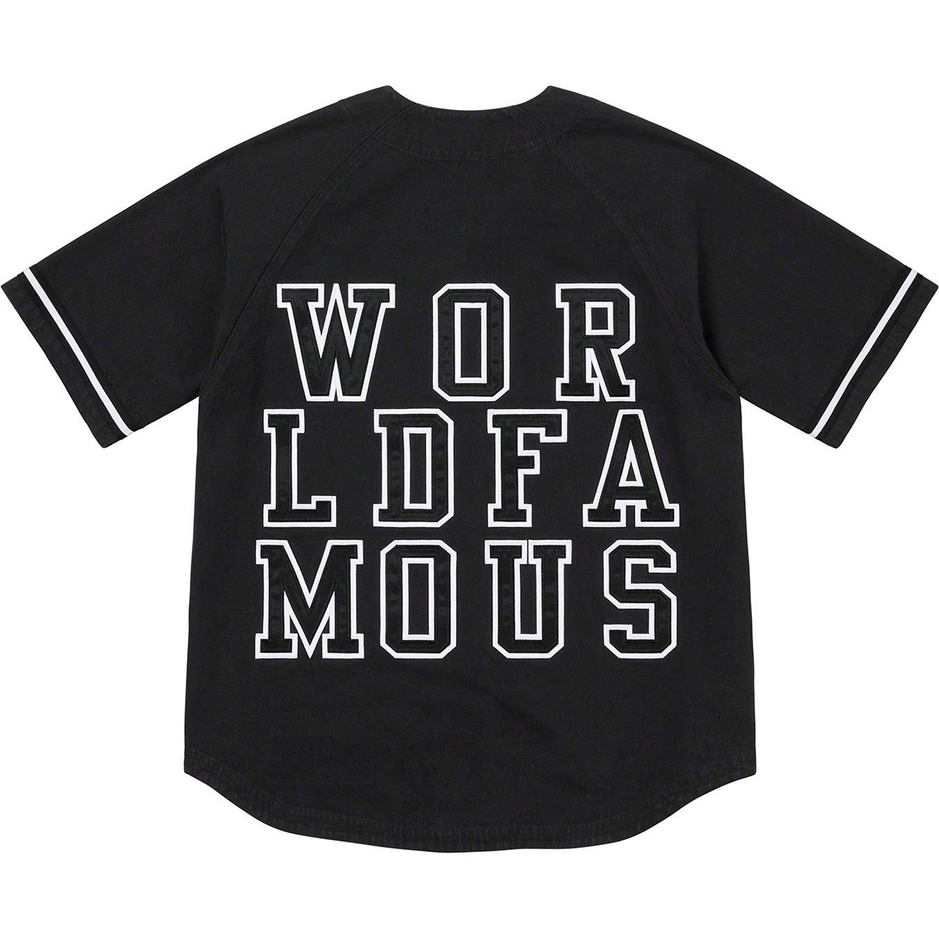 [現貨] Supreme FW22 BASEBALL JERSEY BLACK