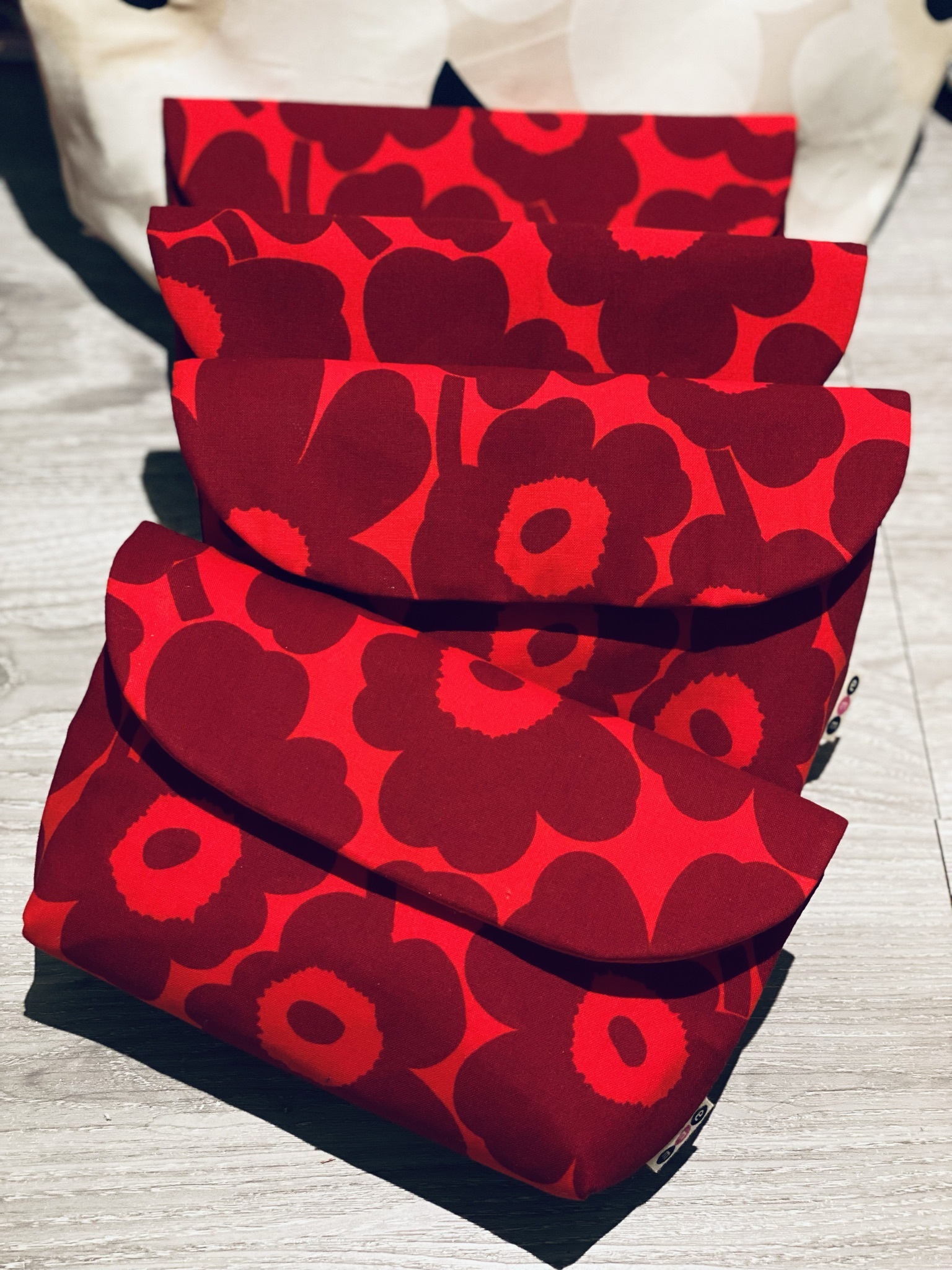 利是pouch | red x dark red 細花 1