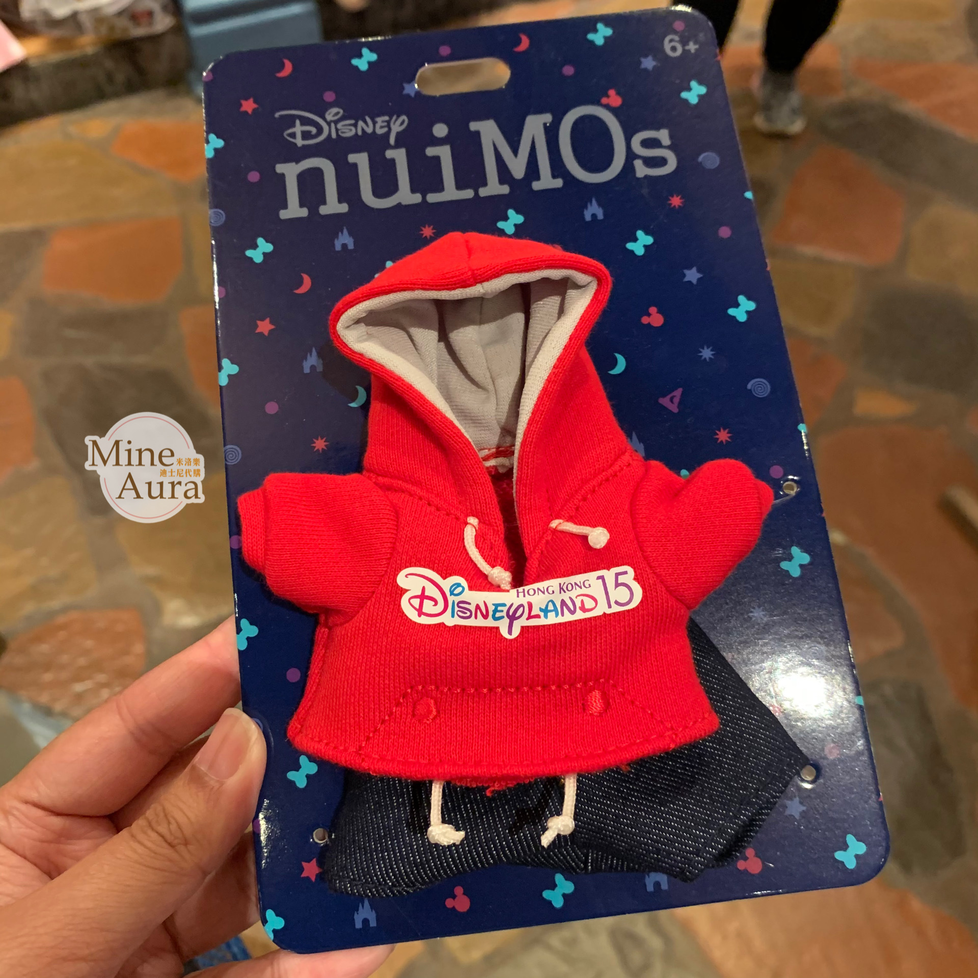 (特價現貨) nuiMOs娃娃公仔專用 15週年限定 紅帽T+褲組 造型服裝 (無娃娃) -香港迪士尼樂園