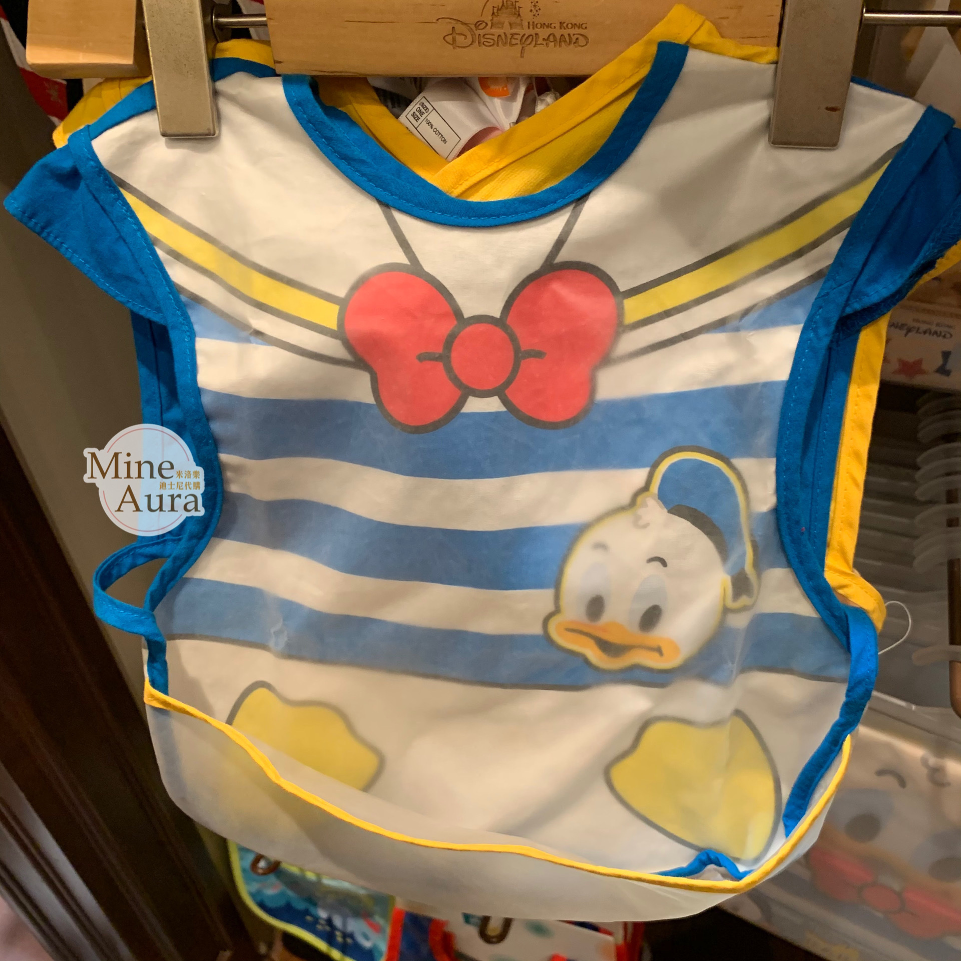(現貨) 唐老鴨 Donald 防水 圍兜兜 飯兜 2入組 -香港迪士尼樂園
