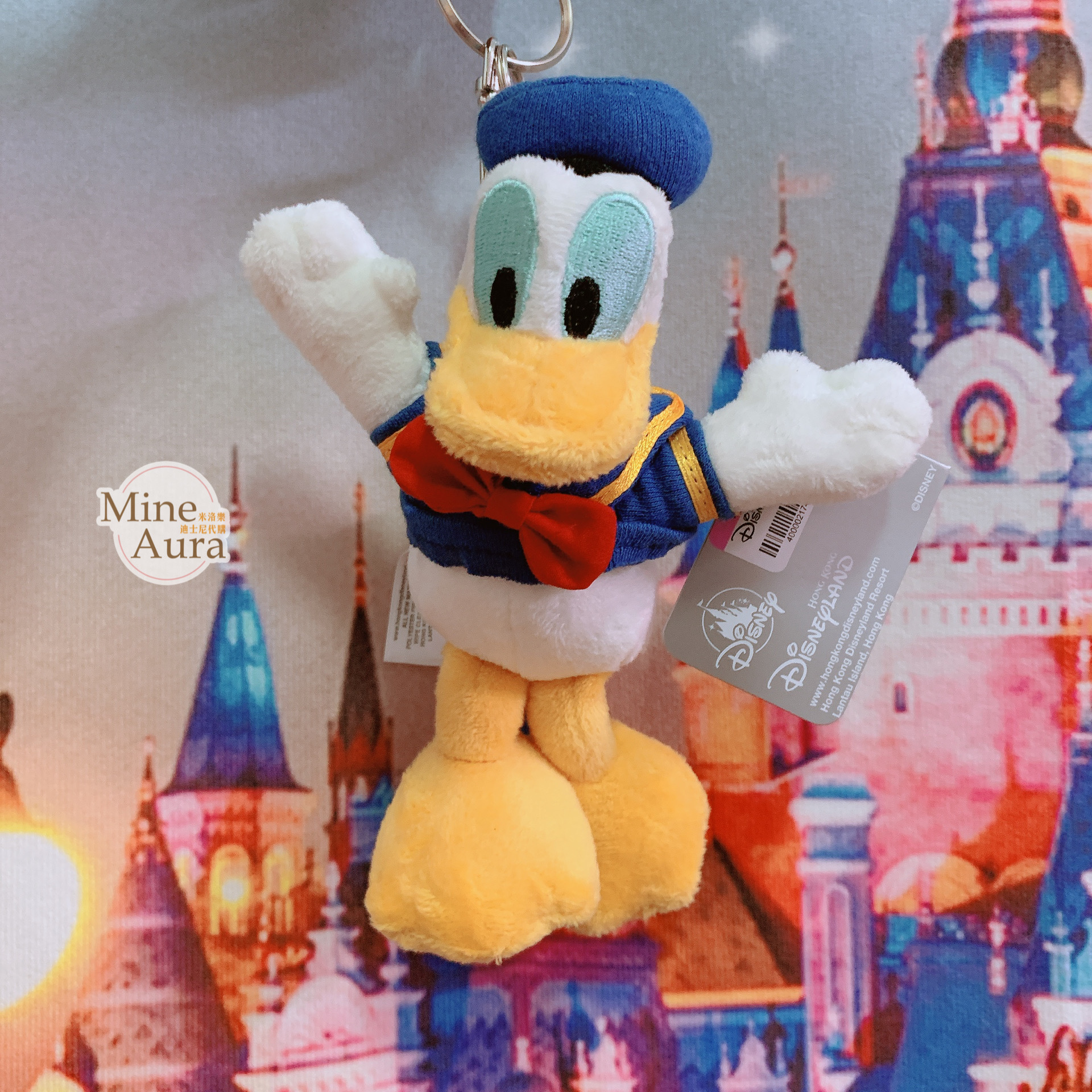 (現貨) 唐老鴨 Donald 經典水手服 絨毛 鑰匙圈 吊飾 -香港迪士尼樂園