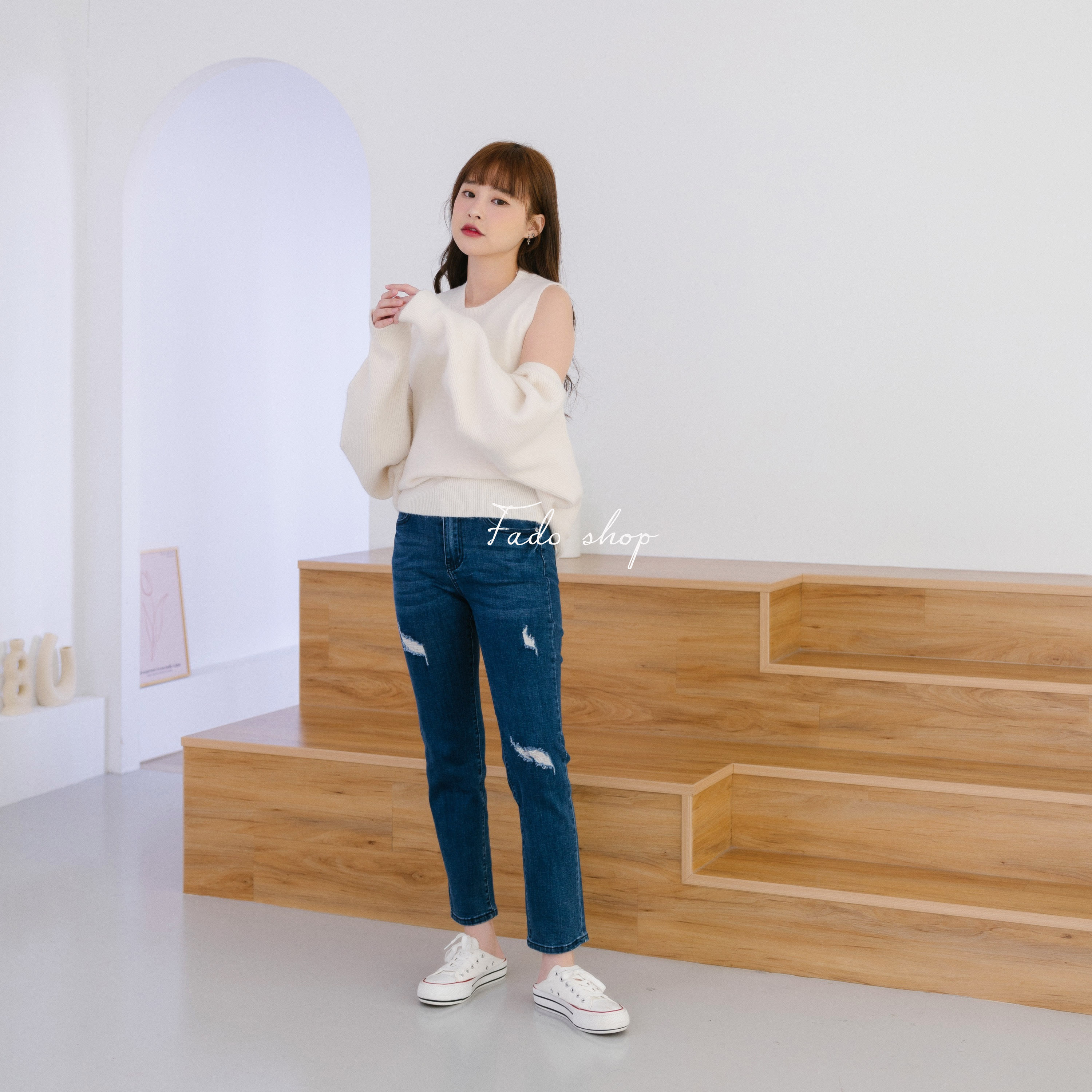 法朵Fado Shop｜素面針織罩衫+背心 9168015 四色