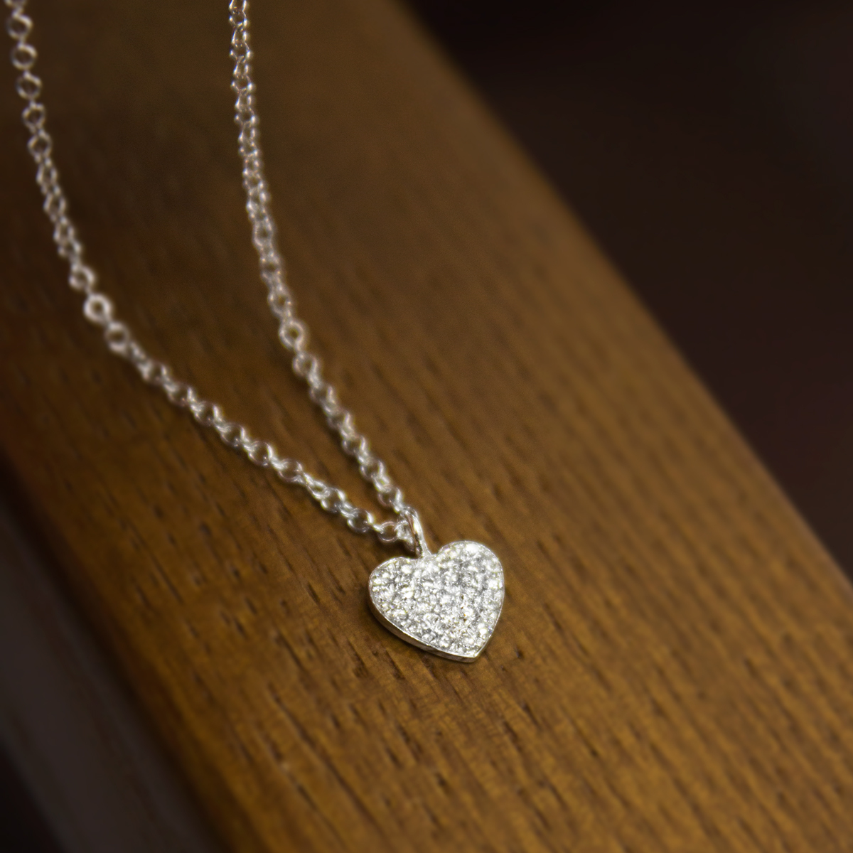 Pavé 銀河系愛心項鍊 (S)