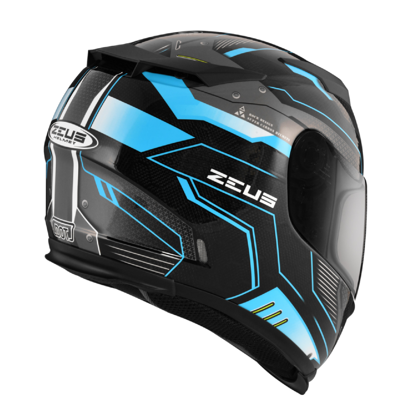 ZEUS ZS-1200H 彩繪N57 透明碳纖全罩安全帽｜ANSIN 安信騎士