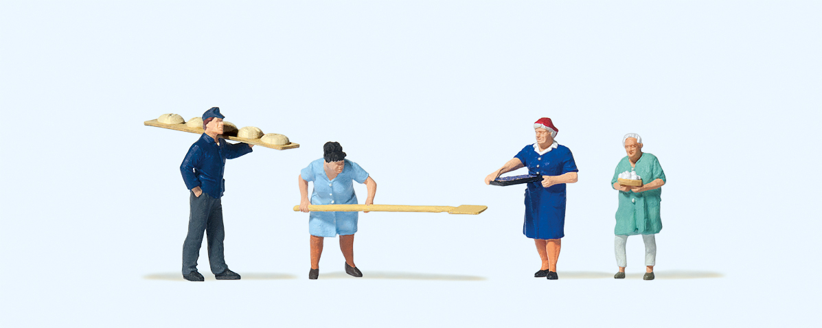 Preiser 10712 HO規 At the bakehouse 烘培工人