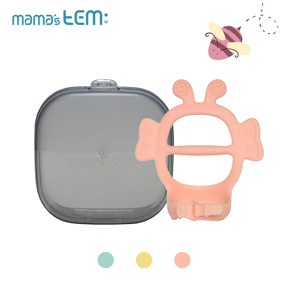 固齒器【Jem Jem胖蜜蜂肉肉手-贈輕便吐司盒】-韓國MAMA's TEM固齒器