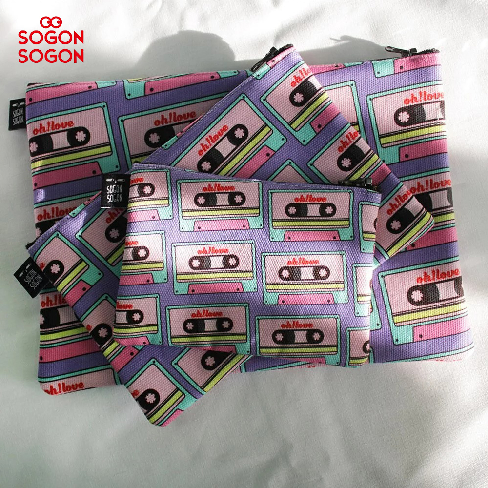 收納包M【復古錄音帶】-韓國sogon sogon帆布包