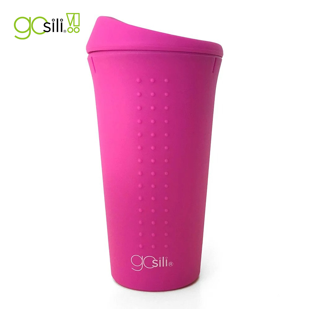 美國GoSili/Silikids ❚ 16oz ❚TOGO矽膠隨行杯--蜜桃粉