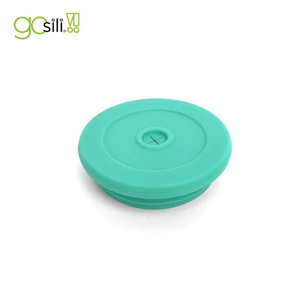 美國GoSili/Silikids果凍餐具【矽膠吸管杯蓋】tiffany綠