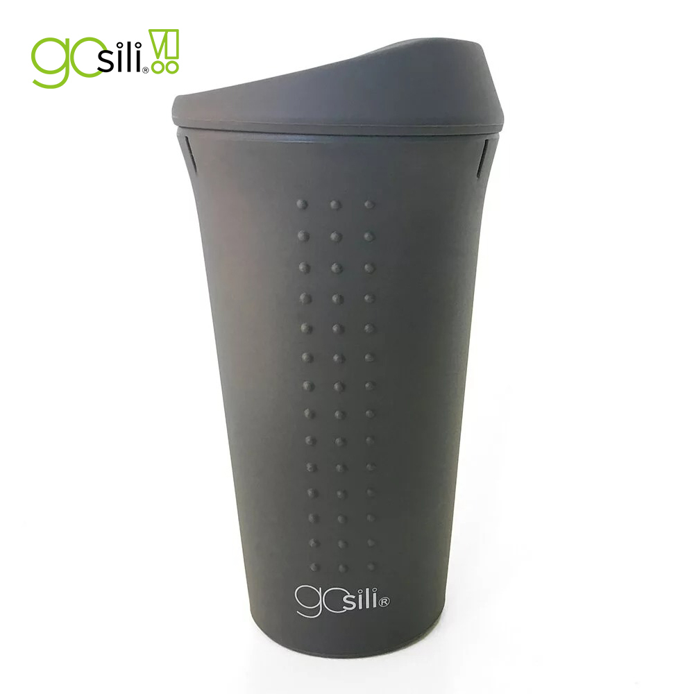 美國GoSili/Silikids ❚ 16oz ❚TOGO矽膠隨行杯--鋼鐵灰