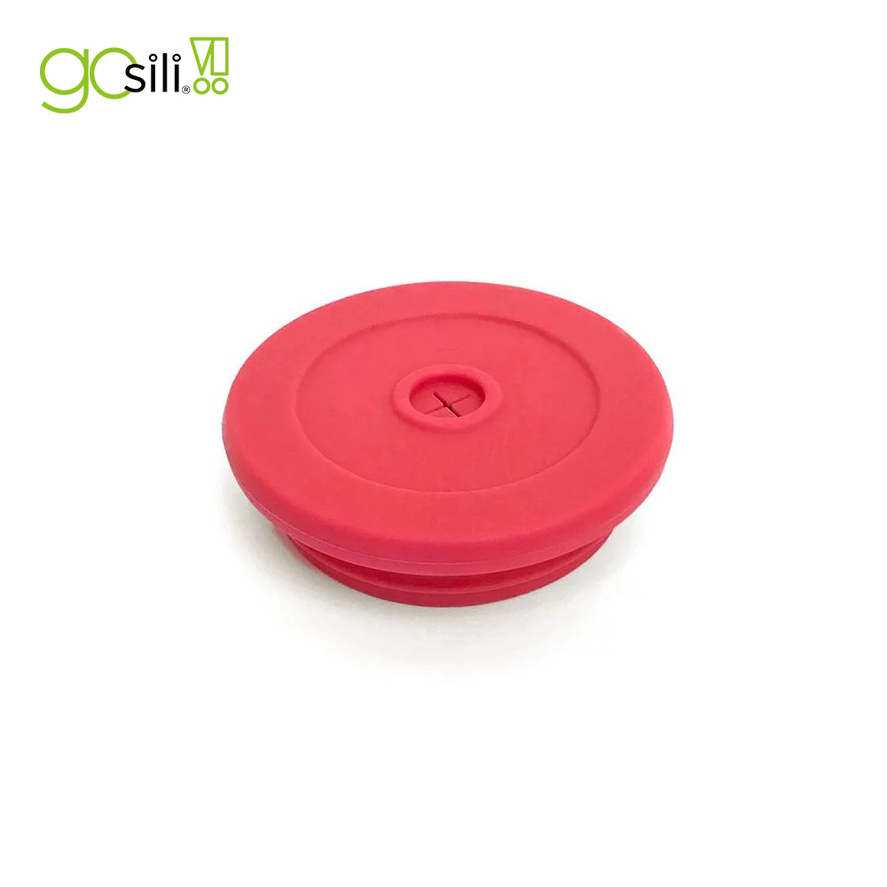 美國GoSili/Silikids果凍餐具【矽膠吸管杯蓋】西瓜紅