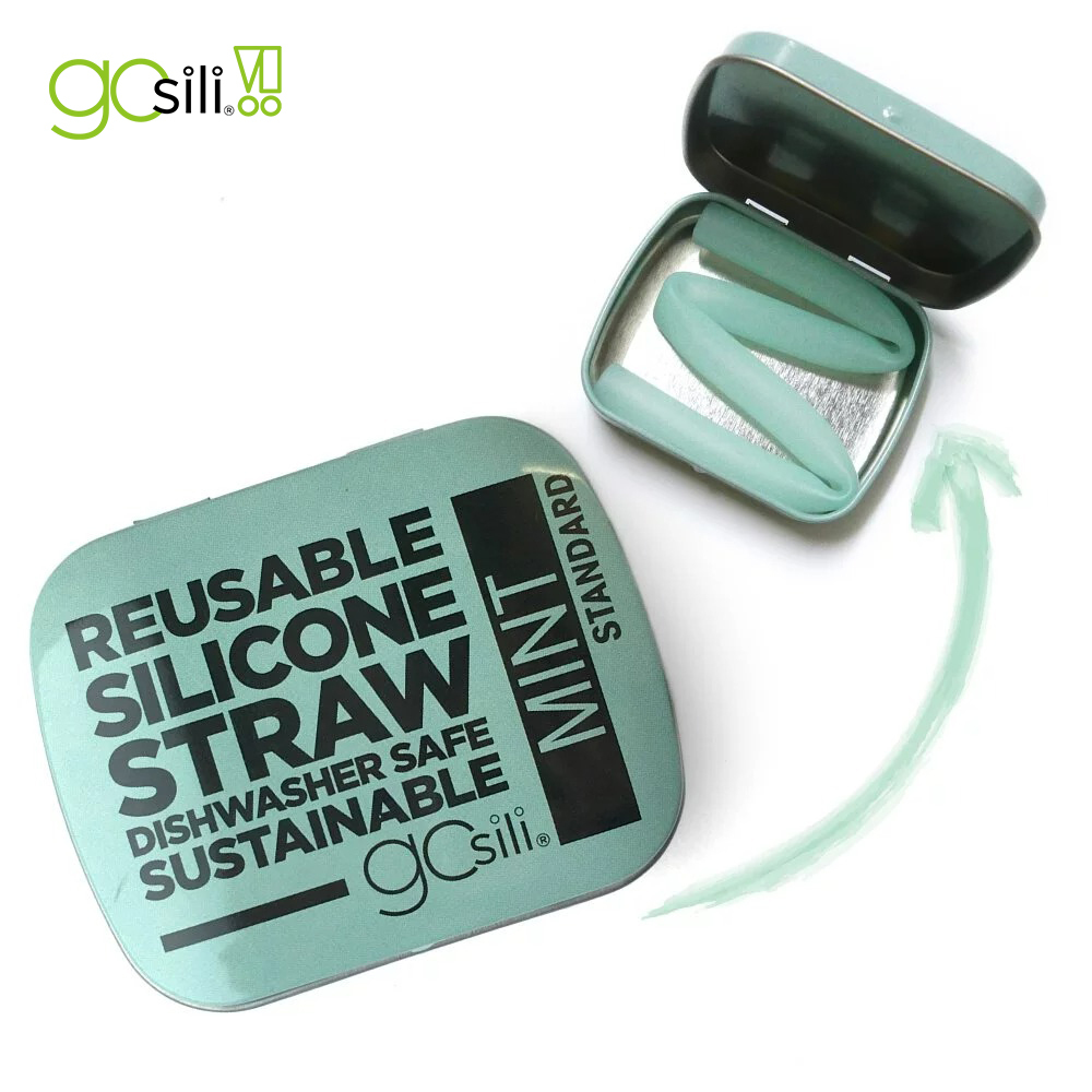 美國GoSili/Silikids ❚ 20cm ❚ 單支吸管隨行口袋組--薄荷綠