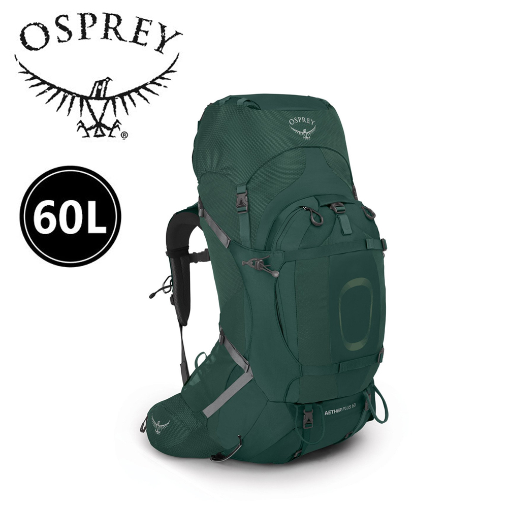 OSPREY 美國 10002903 Aether Plus 60L 男款 軸突綠 L/XL 專業登山背包/健行背包 73OS002903