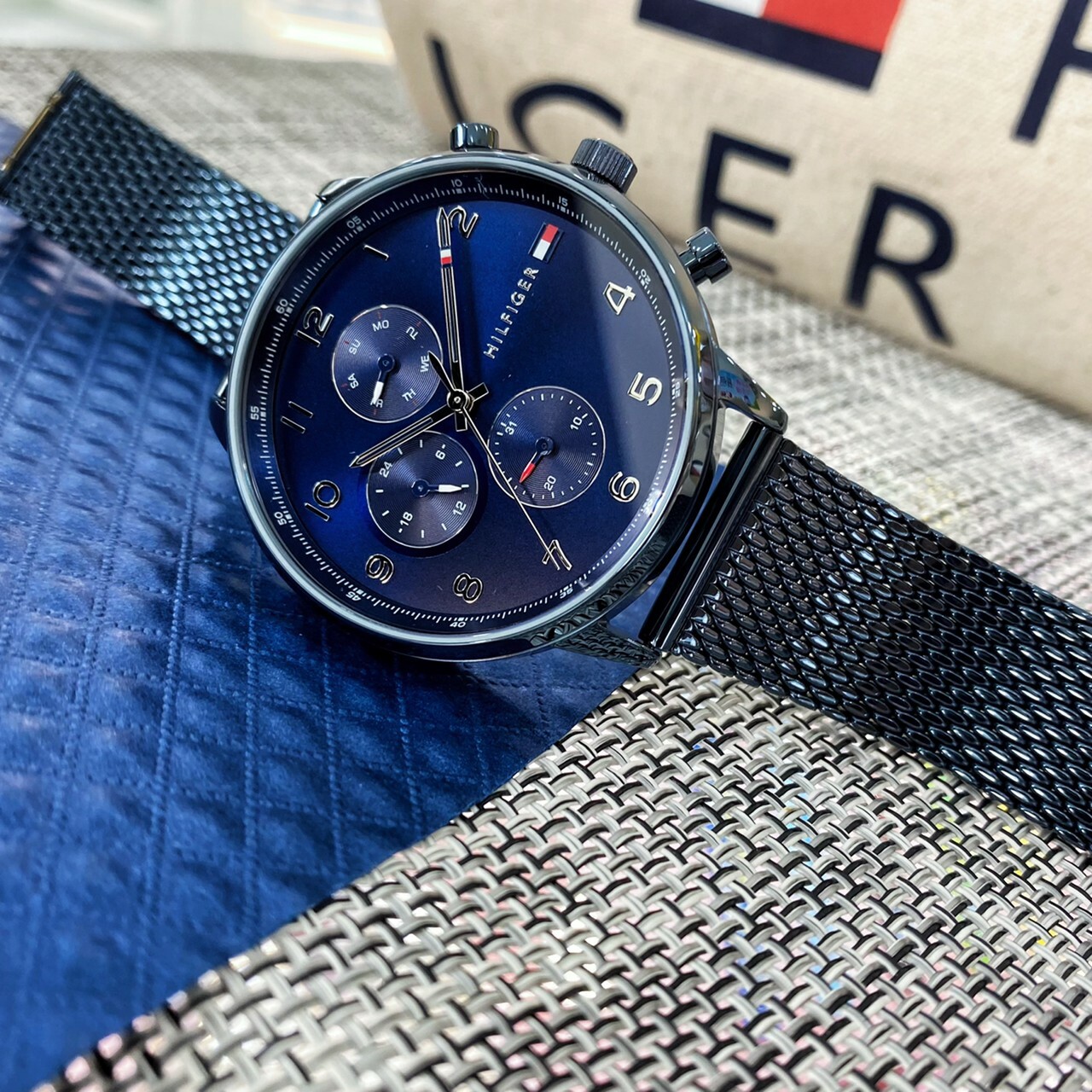 【Tommy Hilfiger】前衛米蘭帶男錶 1791990 44mm 現代鐘錶