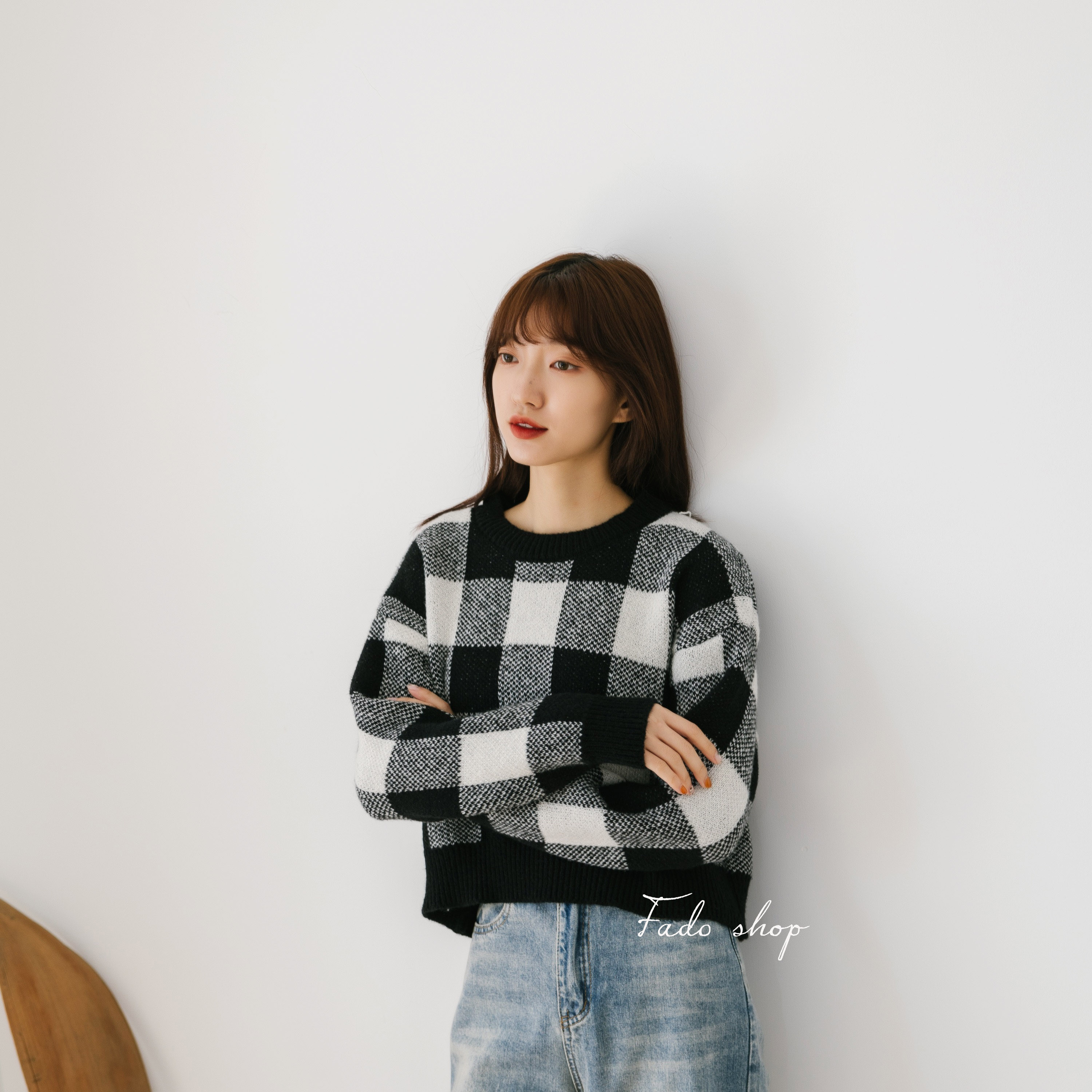 法朵Fado Shop｜棋盤格紋短版衫 011A002 三色