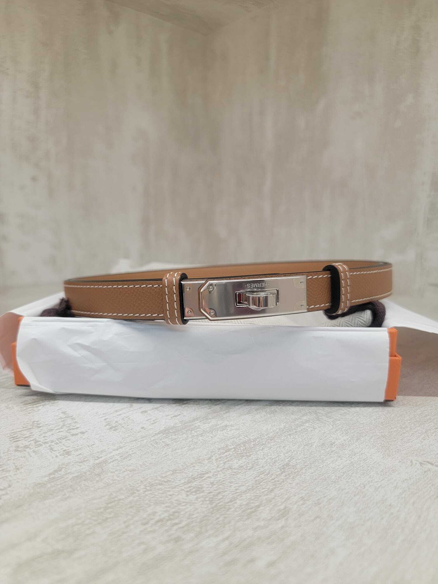 Hermes Kelly belt GOLD P 金棕 /銀