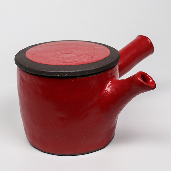 【美濃燒】赤錆 橫手急須0.31L