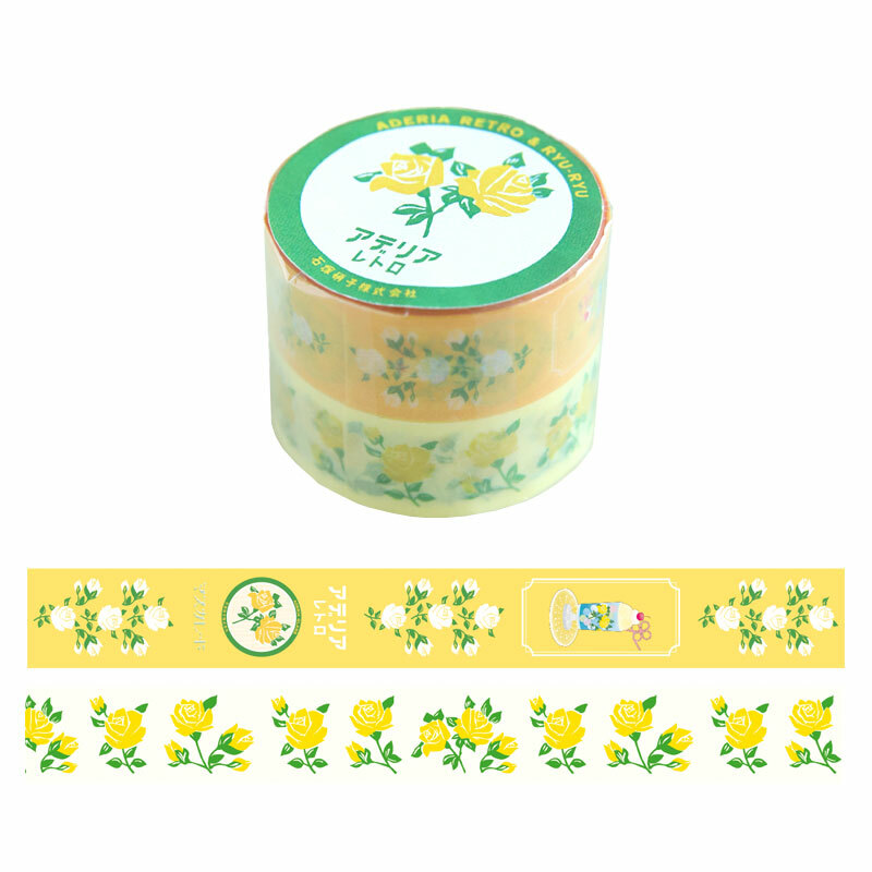 Aderia Retro x Ryu-Ryu 15mm Washi Tape Set－Masquerade (Japanese Stationery Brand)